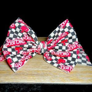 Barbie black and white checkered headwraps